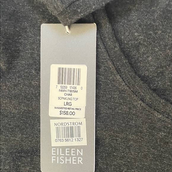 Eileen Fisher Women's Elegant Gray Long Sleeve Sweater - Picture 3 of 3